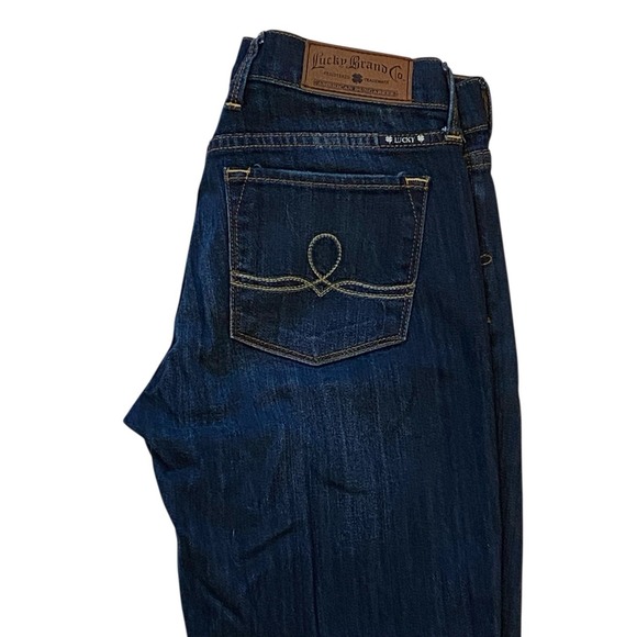 Lucky Brand Sofia Boot Dark Blue Denim Jeans Women's 6/28 Ankle NWOT - Picture 4 of 9